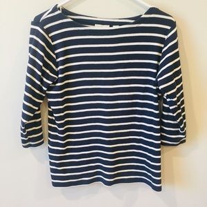 Lands End 3/4 striped sweater